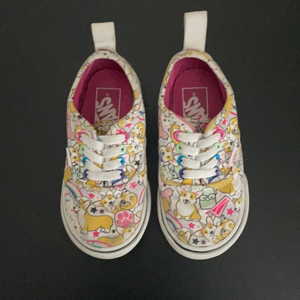 Unicorn corgi vans toddler size 6